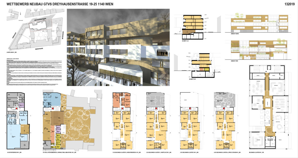 Wettbewerb Neubau GTVS Dreyhausenstrasse Wien